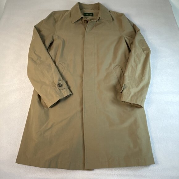Lauren Ralph Lauren Trench Coat Jacket Men's Tan Rain Jacket 42L - Picture 1 of 13